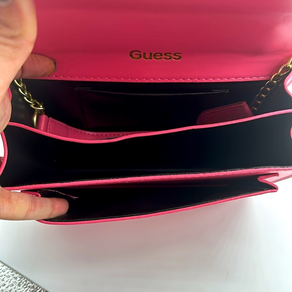Hot Pink PU Leather Purse or Crossbody - Picture 4 of 5